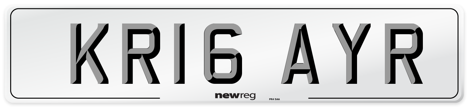 KR16 AYR Number Plate from New Reg